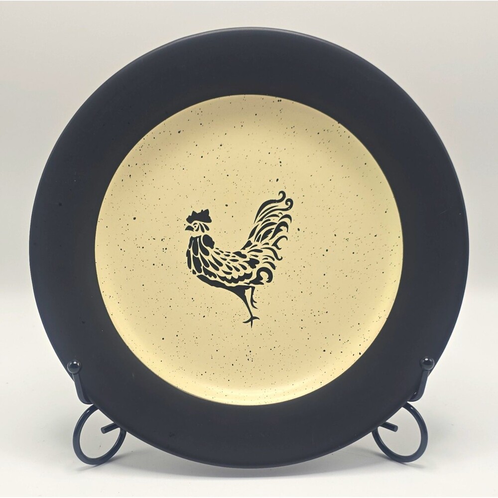 Park Designs Devon Rooster 8.5" Salad Plate Ceramic Hand Painted Farmhouse